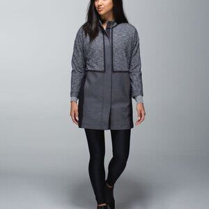 Lululemon Cocoon Car Coat Jacket (solid grey back)